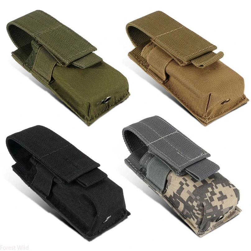 Outdoor Hunting Gear Storage - Taktische Magazintasche, einzelne Pistolenmagazintasche, Molle-Taschenlampenhalter, Taschenlampenhalter